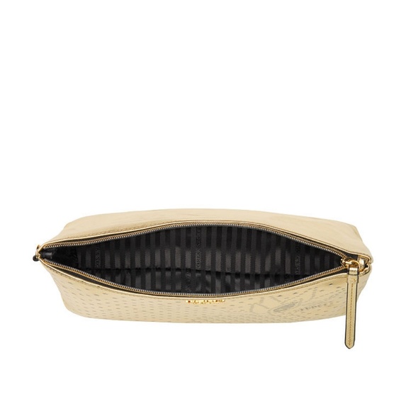 NWT | Victoria Secret Gold Pineapple Cosmetic Bag - Picture 4 of 4